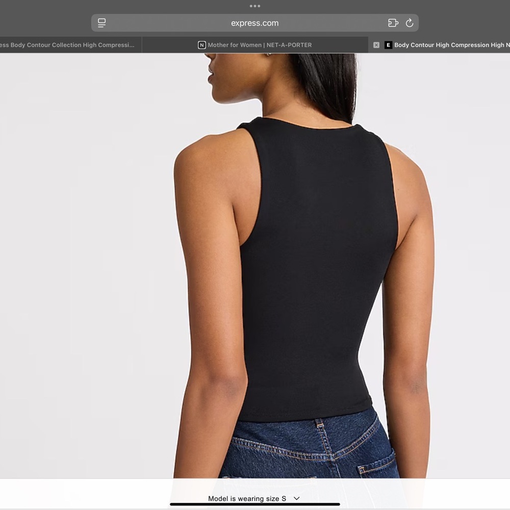 Express Body Contour High Compression Crew Neck Tank size large NWT - Picture 2 of 5